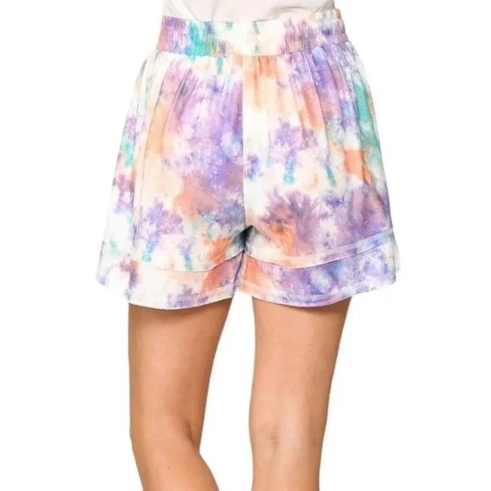 DRAW STRING SHORTS, TYE DYE - Picture 2 of 3